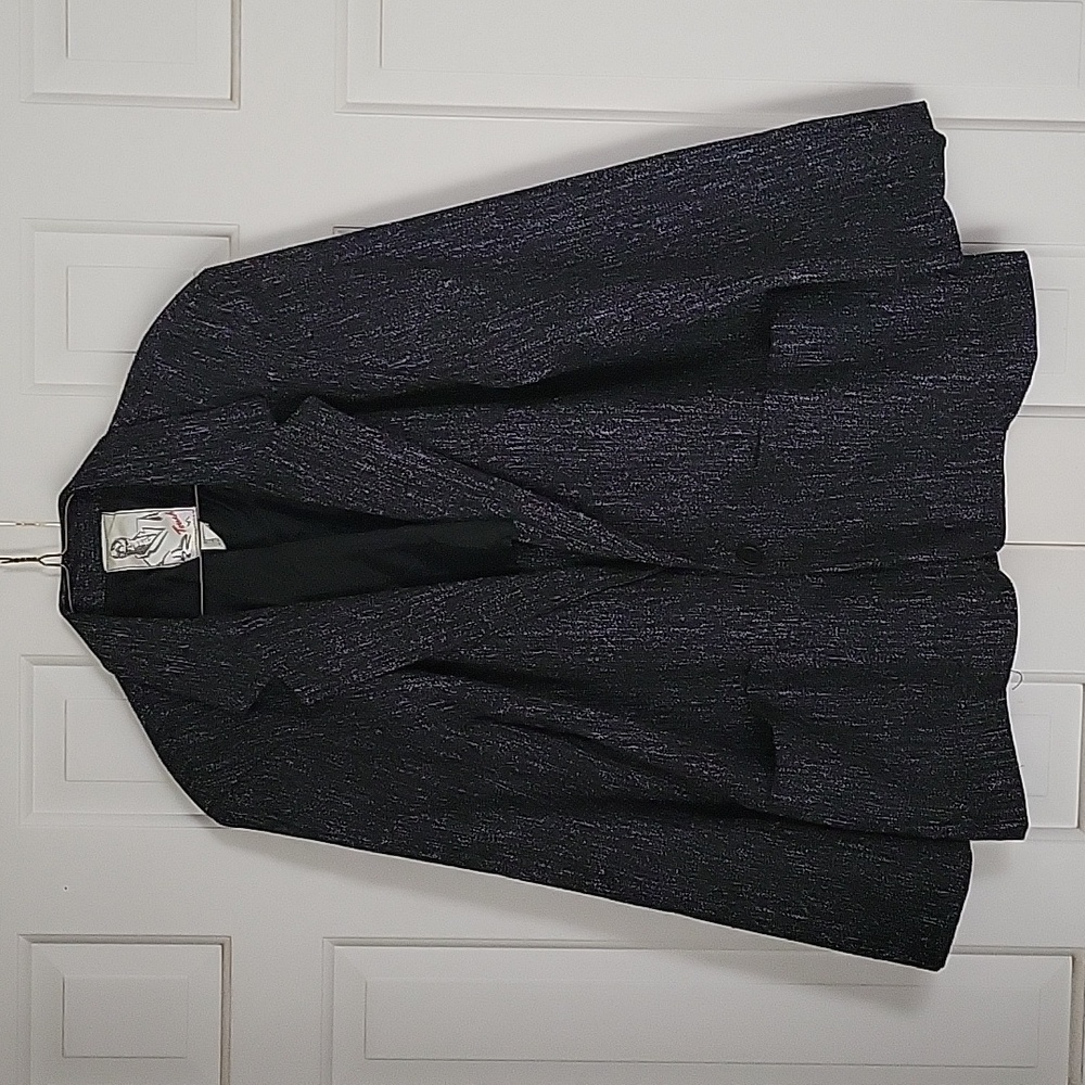 Touch men's vintage black and white one button blazer sz L unisex